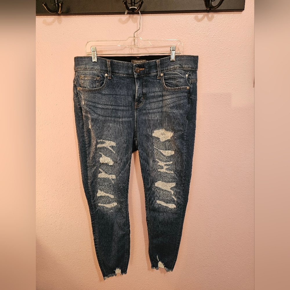 Torrid Bombshell Skinny Distressed Jeans